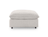 Caplan Gray Upholstered Ottoman by Classic Home at Eve Furniture