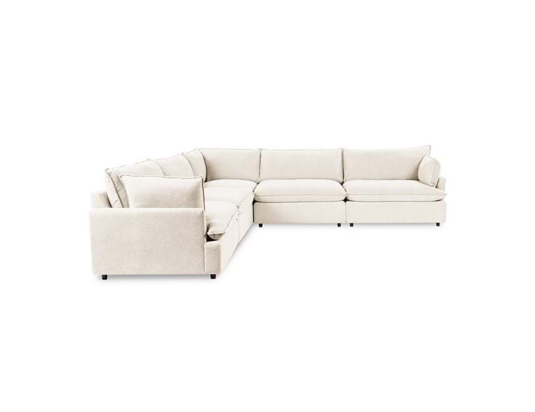 Caplan Ivory Upholstered 5 Piece Modular Sectional by Classic Home at Eve Furniture