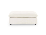 Caplan Ivory Upholstered Ottoman by Classic Home at Eve Furniture