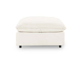 Caplan Ivory Upholstered Ottoman by Classic Home at Eve Furniture