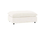 Caplan Ivory Upholstered Ottoman by Classic Home at Eve Furniture