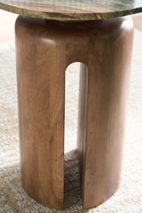 Caplow Brown/Green Accent Table by Ashley at Eve Furniture