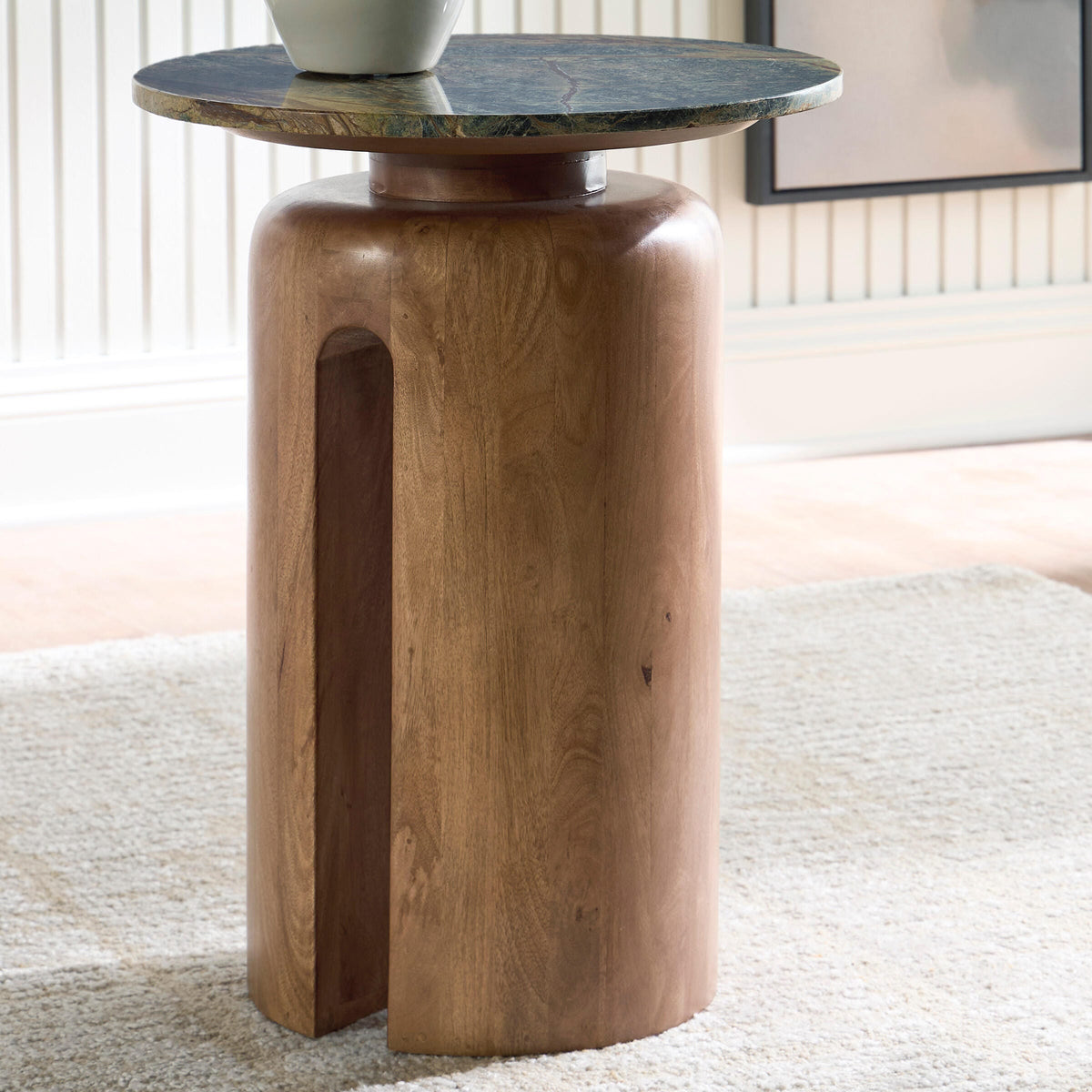 Caplow Brown/Green Accent Table by Ashley at Eve Furniture