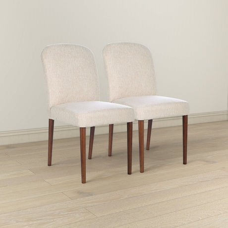 Capri Beige Fabric Dining Chair (Set Of 2) by Ashcroft Furniture at Eve Furniture