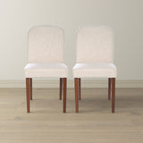 Capri Beige Fabric Dining Chair (Set Of 2) by Ashcroft Imports at Eve Furniture