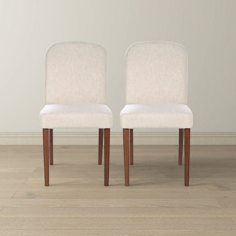 Capri Beige Fabric Dining Chair (Set Of 2) by Ashcroft Imports at Eve Furniture