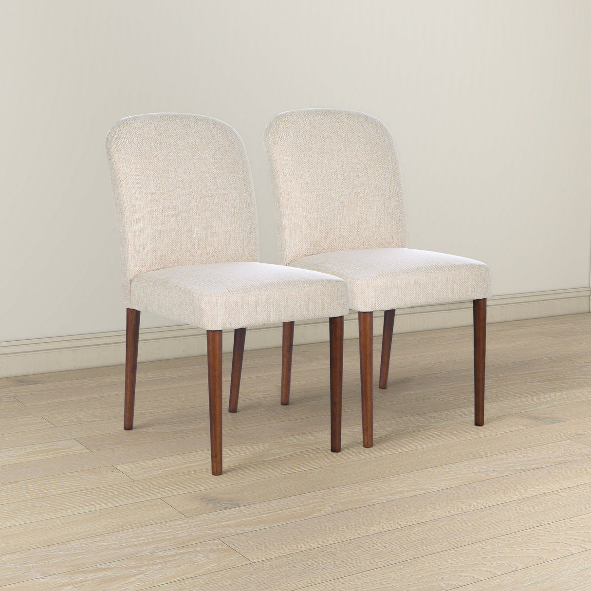 Capri Beige Fabric Dining Chair (Set Of 2) by Ashcroft Imports at Eve Furniture