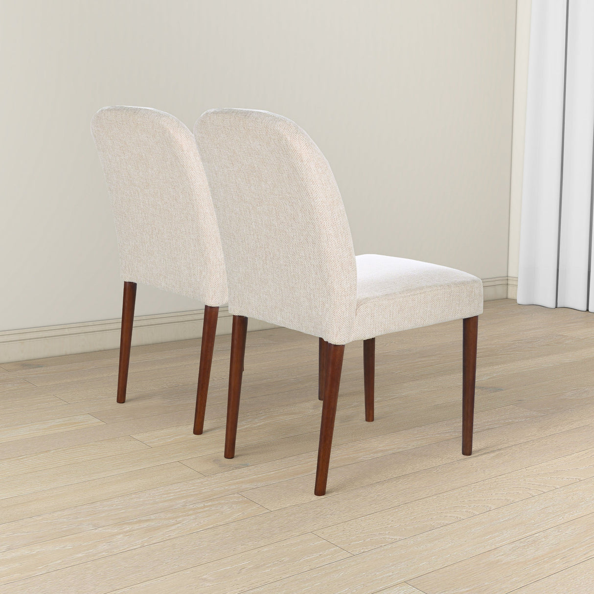 Capri Beige Fabric Dining Chair (Set Of 2) by Ashcroft Imports at Eve Furniture