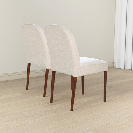 Capri Beige Fabric Dining Chair (Set Of 2) by Ashcroft Imports at Eve Furniture