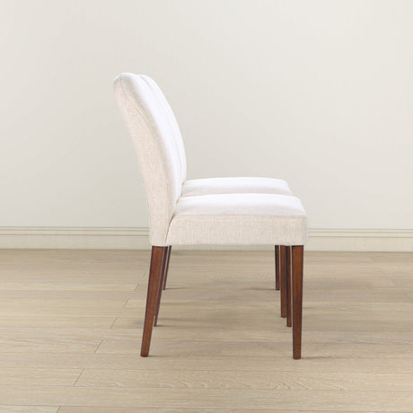 Capri Beige Fabric Dining Chair (Set Of 2) by Ashcroft Imports at Eve Furniture