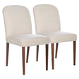 Capri Beige Fabric Dining Chair (Set Of 2) by Ashcroft Imports at Eve Furniture