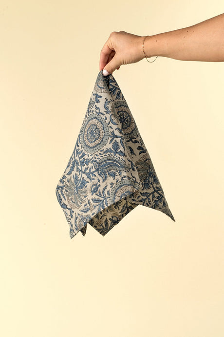 Capri Block Print Napkins S/4, Set of 4 by Mercana at Eve Furniture