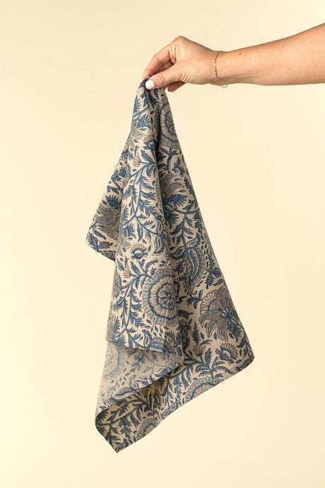 Capri Block Print Tea Towels S/2, Set of 2 by Mercana at Eve Furniture