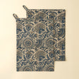Capri Block Print Tea Towels S/2, Set of 2 by Mercana at Eve Furniture