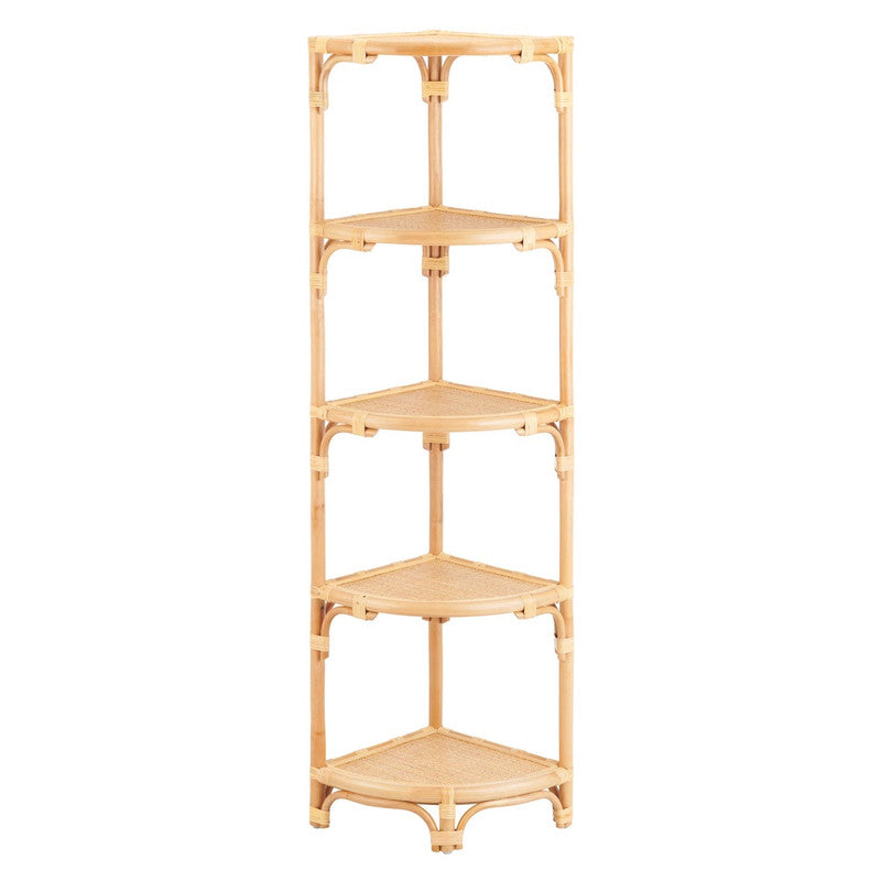 Capri Tan Corner Shelf by Crestview at Eve Furniture