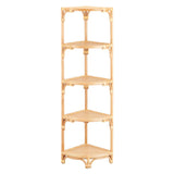 Capri Tan Corner Shelf by Crestview at Eve Furniture