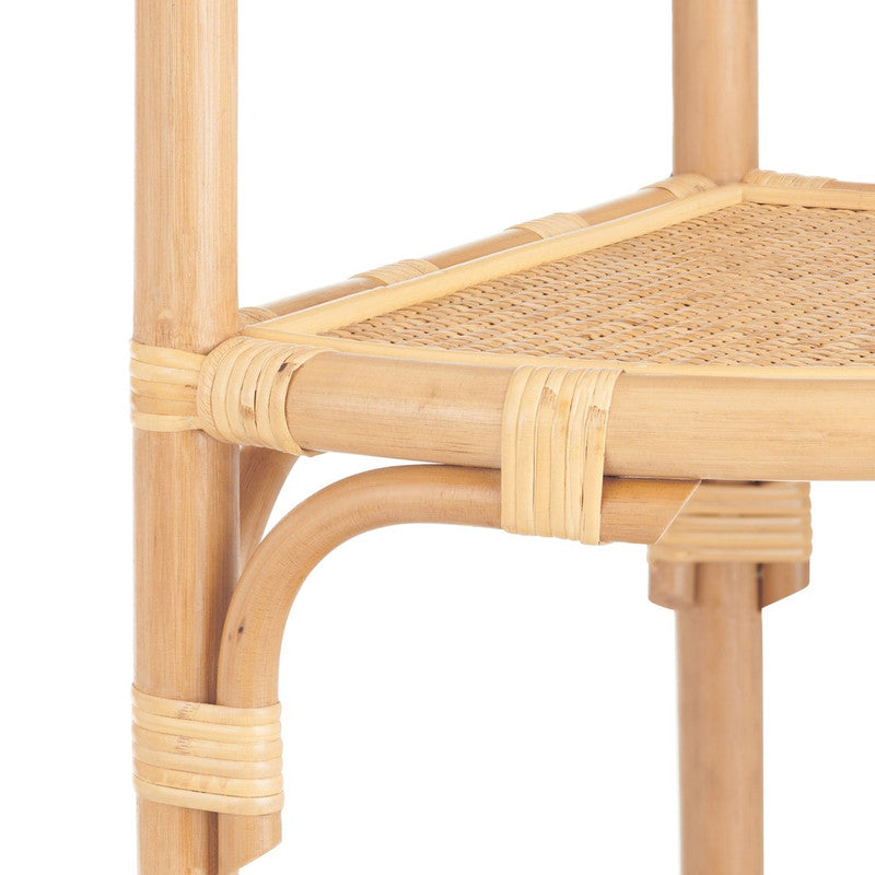 Capri Tan Corner Shelf by Crestview at Eve Furniture