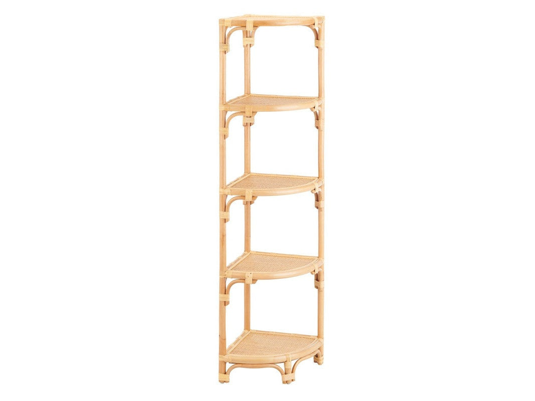 Capri Tan Corner Shelf by Crestview at Eve Furniture