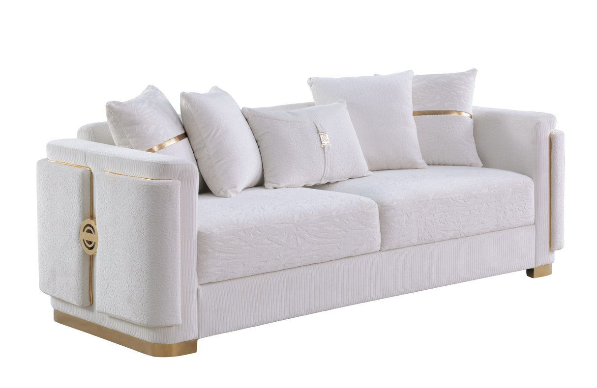 Capri White Living room Set by New Era Innovations at Eve Furniture