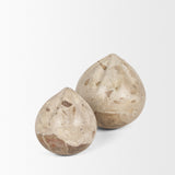 Caprie Small Beige Marble Decorative Juice Squeezer by Mercana at Eve Furniture