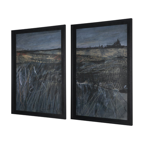 Captivating Views (Set of 2) by Mercana Studio a Hand Embellished Framed Art Print Matted under Glas by Mercana at Eve Furniture