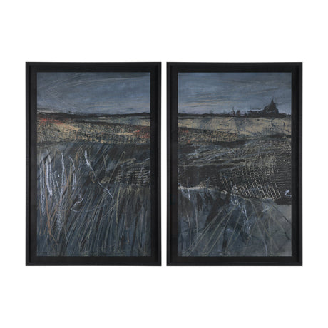Captivating Views (Set of 2) by Mercana Studio a Hand Embellished Framed Art Print Matted under Glas by Mercana at Eve Furniture