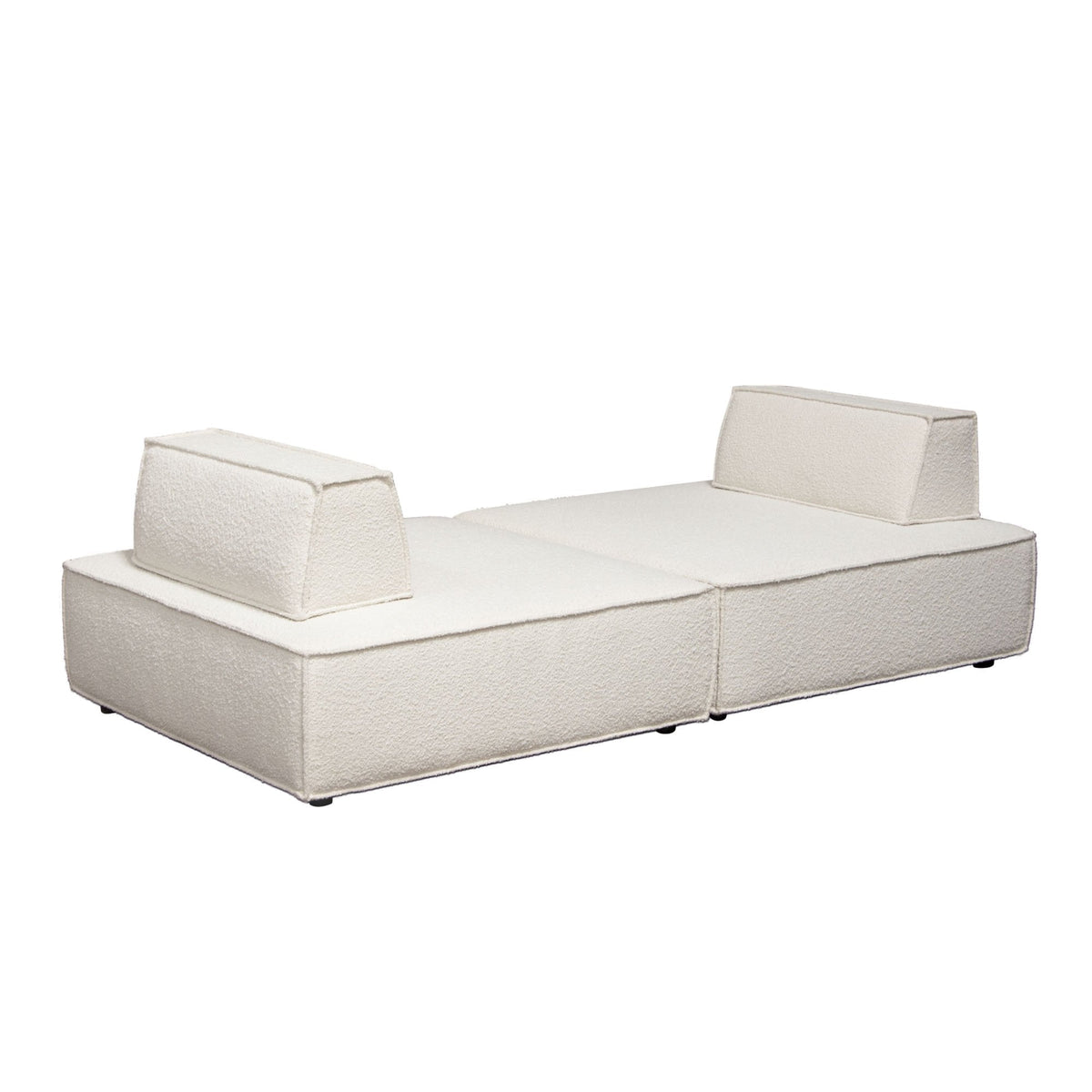 Cara Ivory Boucle 2-Pc Sectional by Diamond Sofa at Eve Furniture