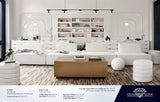 Cara Ivory Boucle 2-Pc Sectional by Diamond Sofa at Eve Furniture