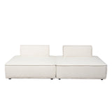 Cara Ivory Boucle 2-Pc Sectional by Diamond Sofa at Eve Furniture