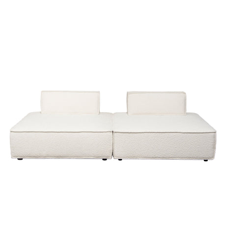 Cara Ivory Boucle 2-Piece Sectional by Diamond Sofa at Eve Furniture