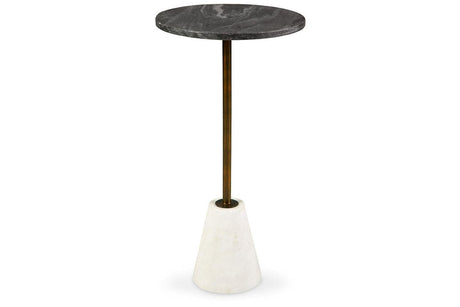 Caramont Black/White/Gold Finish Accent Table by Ashley at Eve Furniture