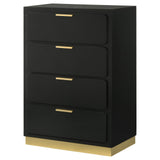 Caraway 4-drawer Bedroom Chest Black by Coaster at Eve Furniture
