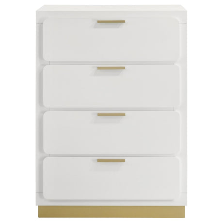 Caraway 4-drawer Bedroom Chest White by Coaster at Eve Furniture