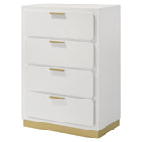 Caraway 4-drawer Bedroom Chest White by Coaster at Eve Furniture