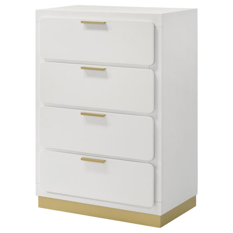 Caraway 4-drawer Bedroom Chest White by Coaster at Eve Furniture