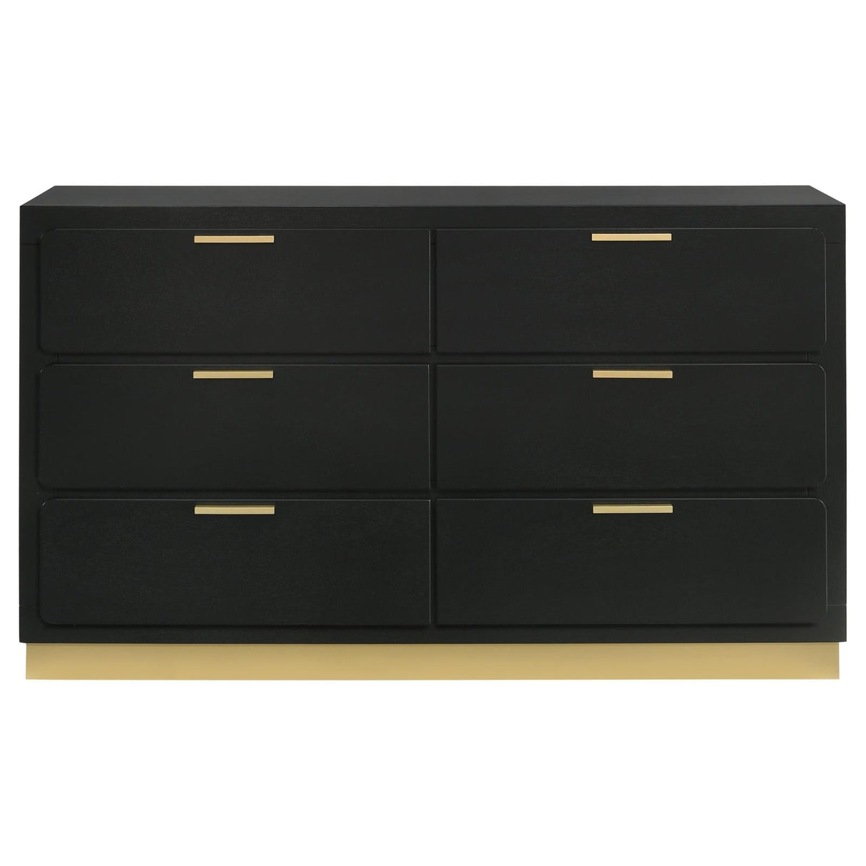 Caraway 6-drawer Bedroom Dresser Black