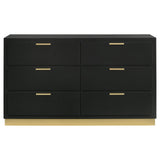 Caraway 6-drawer Bedroom Dresser Black