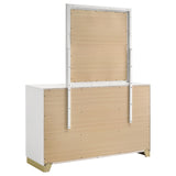 Caraway White 6-Drawer Bedroom Dresser with Mirror