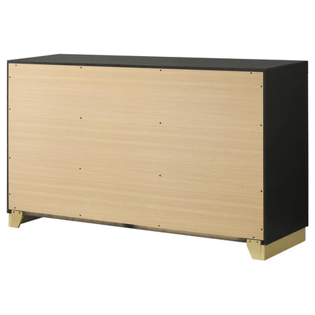 Caraway Black 6-drawer Bedroom Dresser by Coaster at Eve Furniture