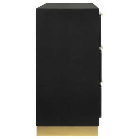 Caraway Black 6-drawer Bedroom Dresser by Coaster at Eve Furniture