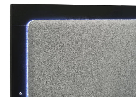 Caraway California King Bed with LED Headboard Black and Grey by Coaster at Eve Furniture