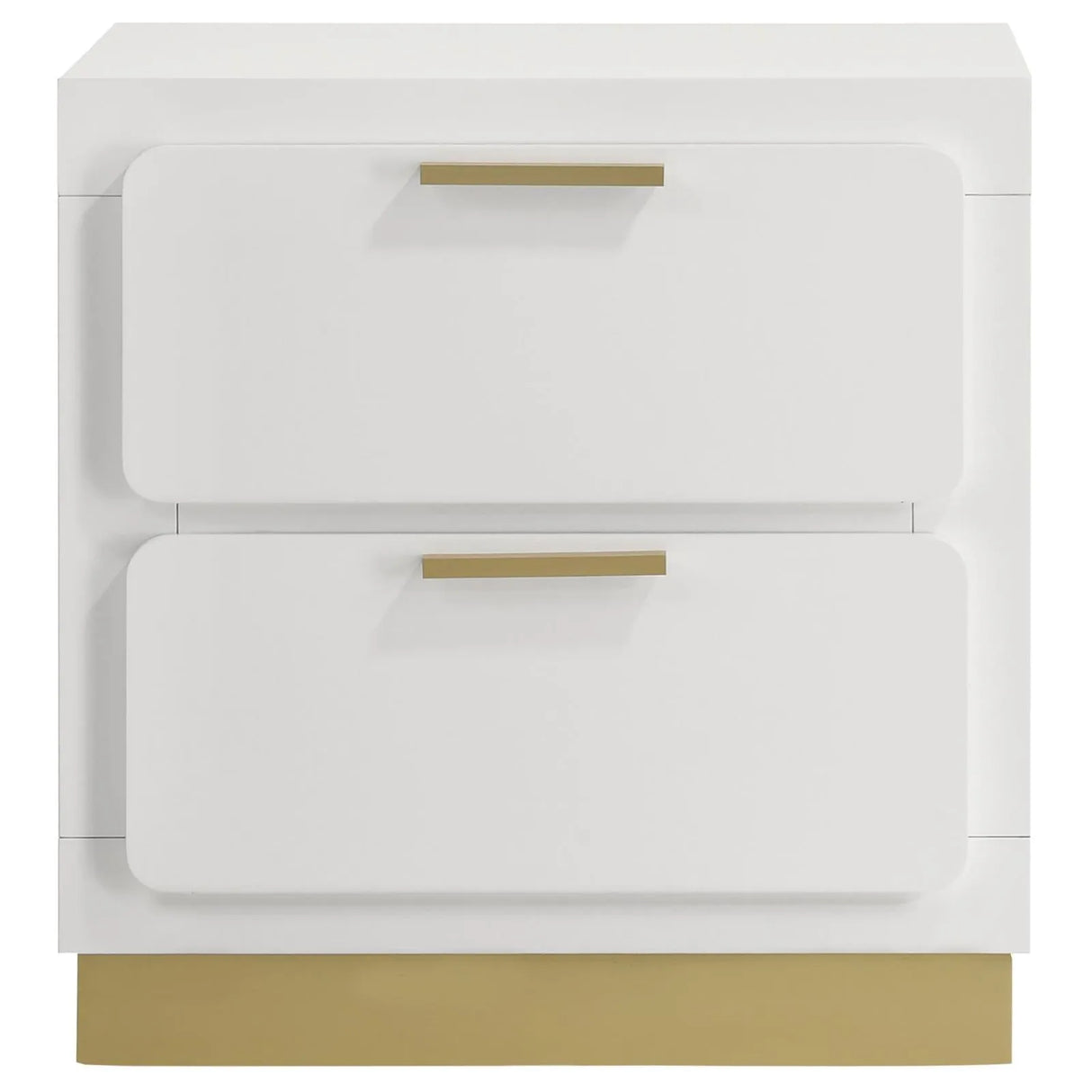 Caraway White 2-drawer Nightstand Bedside Table by Coaster at Eve Furniture