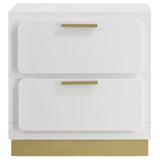 Caraway White 2-drawer Nightstand Bedside Table by Coaster at Eve Furniture