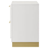 Caraway White 2-drawer Nightstand Bedside Table by Coaster at Eve Furniture