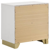 Caraway White 2-drawer Nightstand Bedside Table by Coaster at Eve Furniture