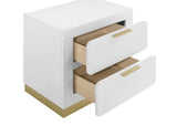 Caraway White 2-drawer Nightstand Bedside Table by Coaster at Eve Furniture