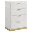 Caraway White 4-drawer Bedroom Chest by Coaster at Eve Furniture