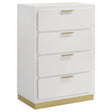 Caraway White 4-drawer Bedroom Chest by Coaster at Eve Furniture