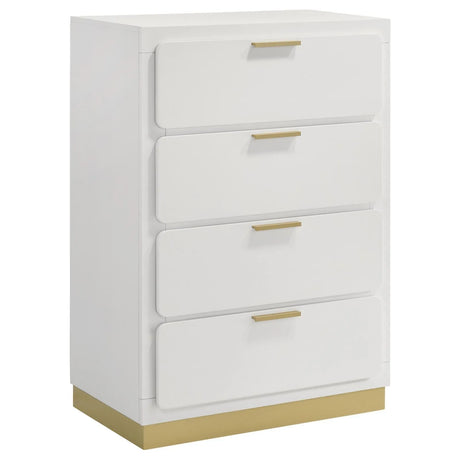 Caraway White 4-drawer Bedroom Chest by Coaster at Eve Furniture