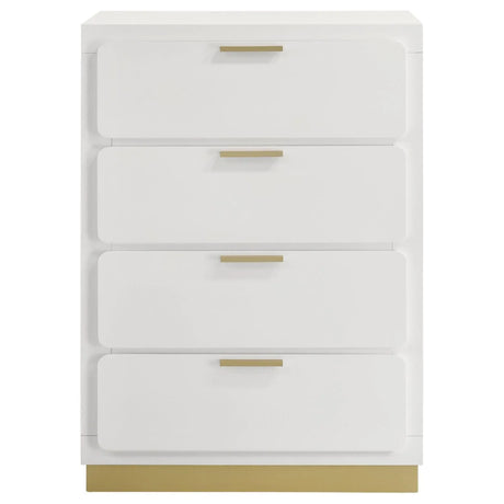 Caraway White 4-drawer Bedroom Chest by Coaster at Eve Furniture